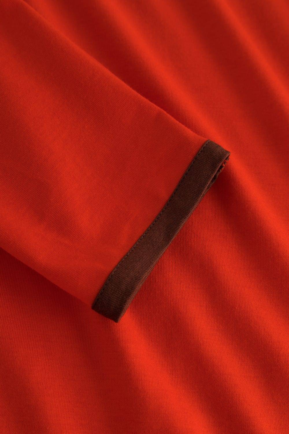 Rösch Nachthemd mit Schriftzug Rot Braun 100% Baumwolle Blitzangebot