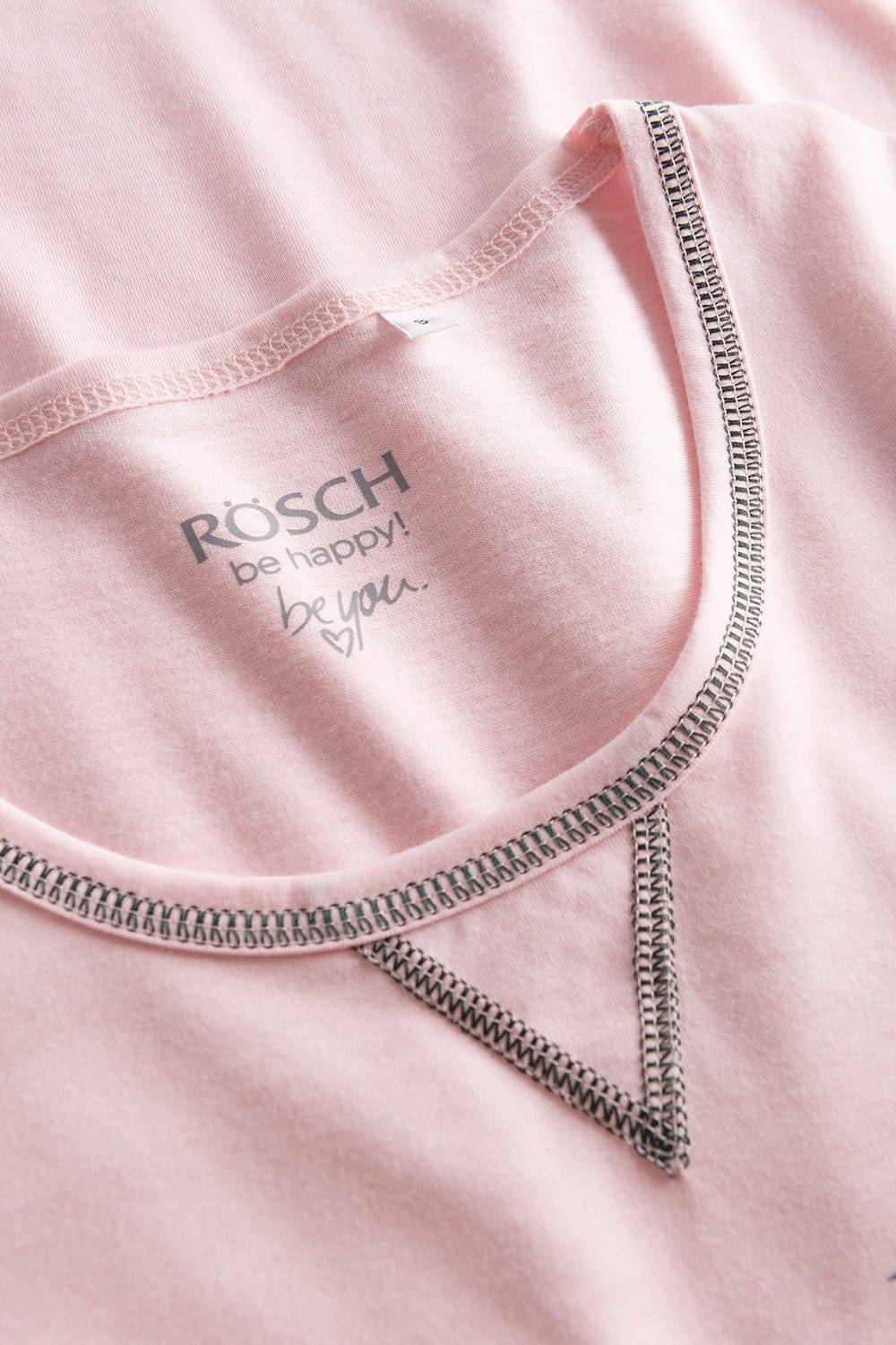 Rösch Shirt mit Schriftzug Rosa Baumwolle/Elasthan Riesige Ersparnisse