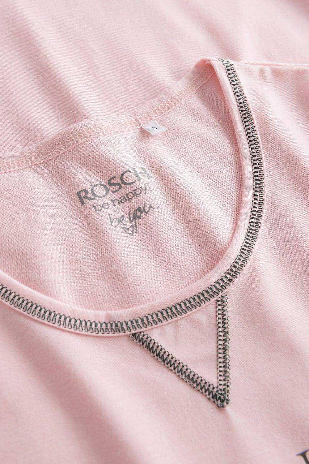 Rösch Nachthemd mit Schriftzug Rosa Baumwolle/Elasthan Wochenangebot