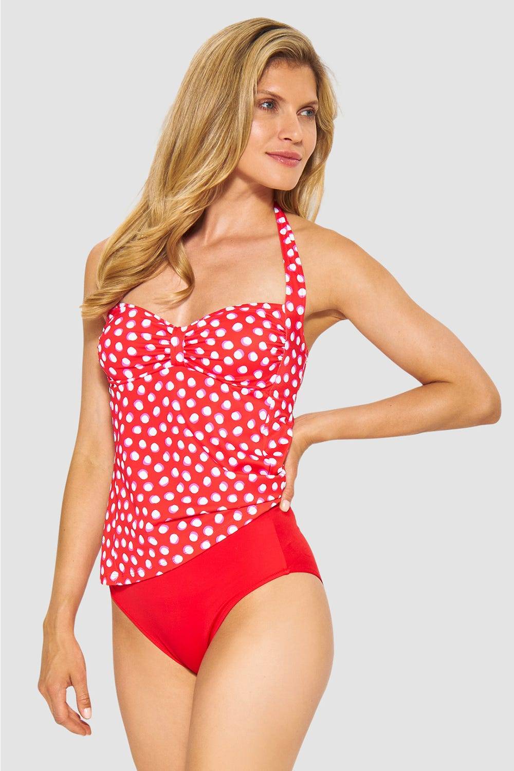 Rösch Bikini-Hose in Rot einfarbig hoher Taillenausschnitt JETZT KAUFEN