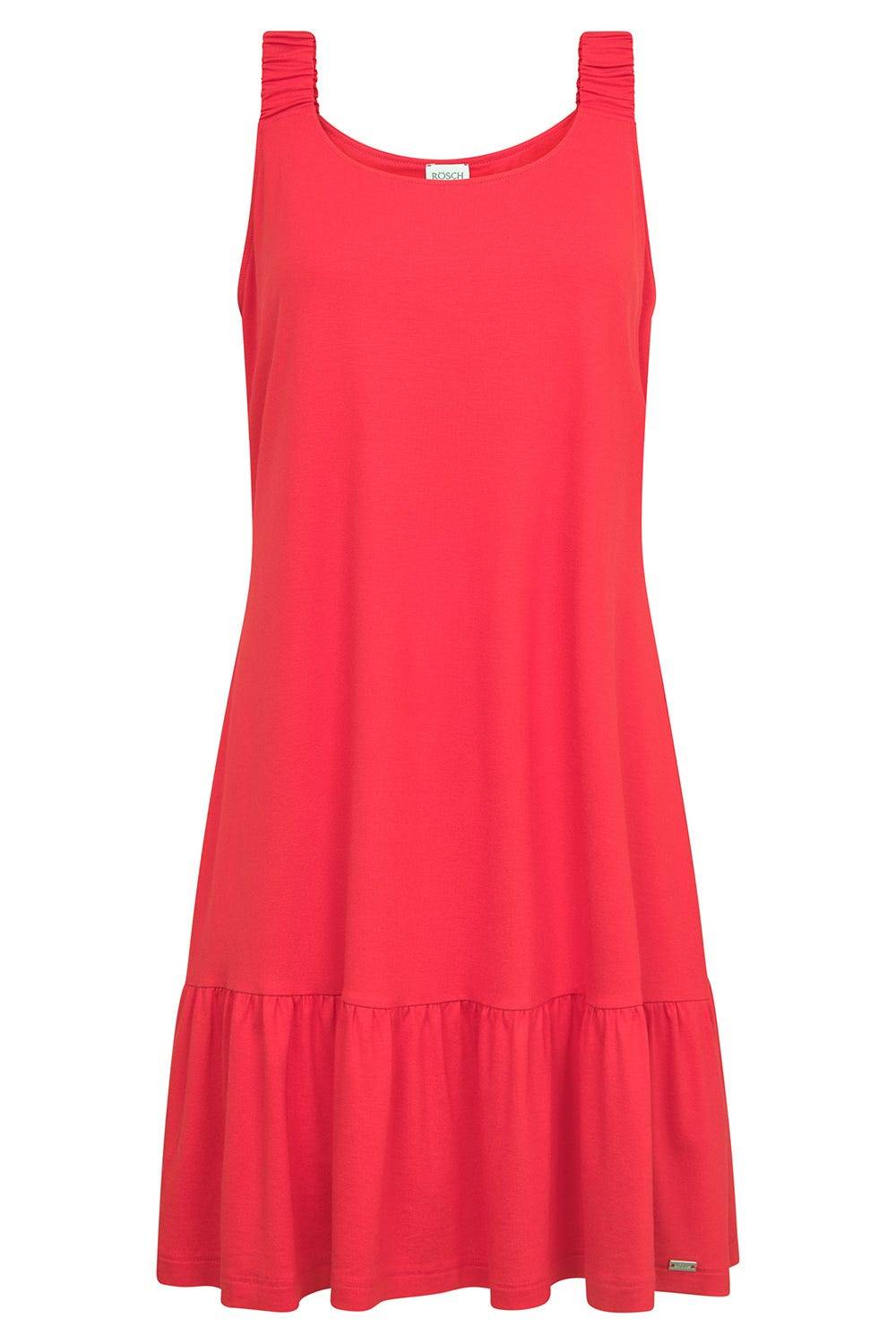 Rösch Strandkleid Ärmellos mit welligem Saum in Rot Viskose/Elasthan Letzter Tag