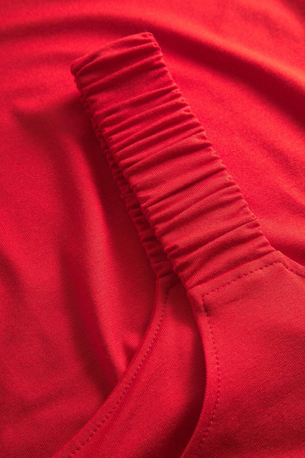 Rösch Strandkleid Ärmellos mit welligem Saum in Rot Viskose/Elasthan Letzter Tag