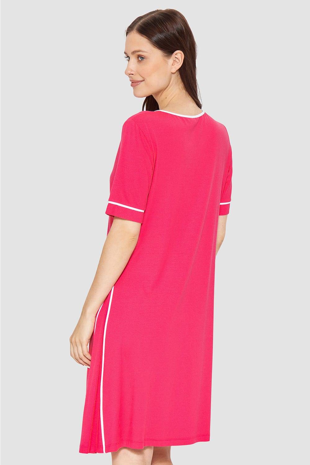 Rösch Strandkleid Kurzarm mit Kontrast-Paspeln Viskose/Elasthan Bis zu 50% Rabatt