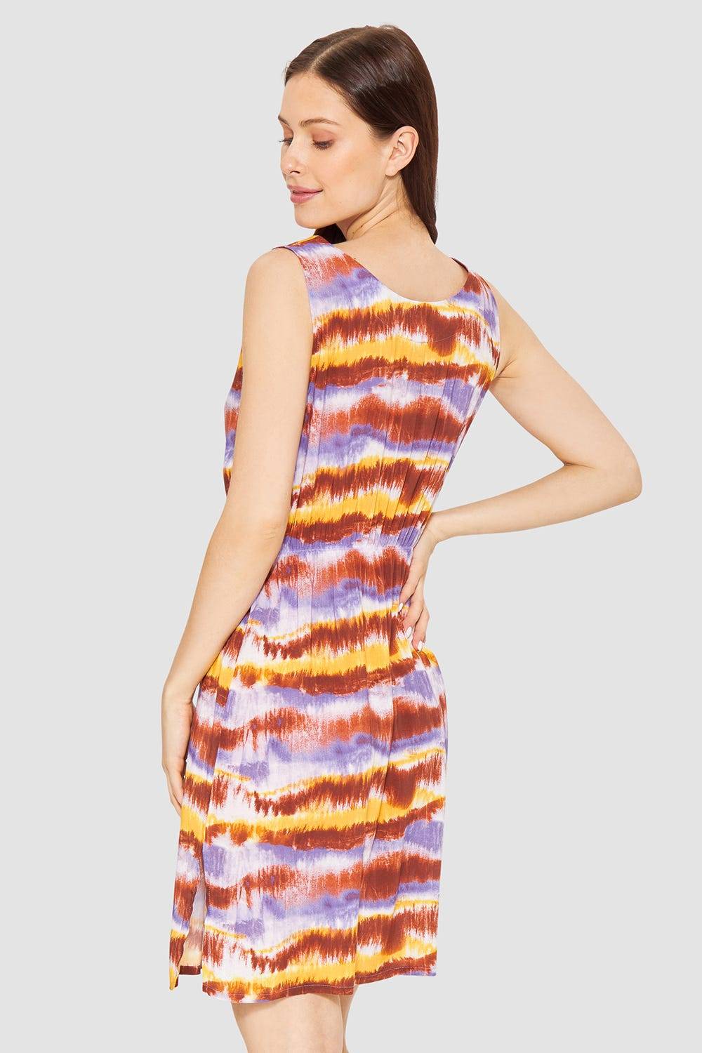 Rösch Trägerkleid im Batikdruck moderne Streifen im Webdruck 100% Viskose 50% Rabatt mit kostenlosem Versand