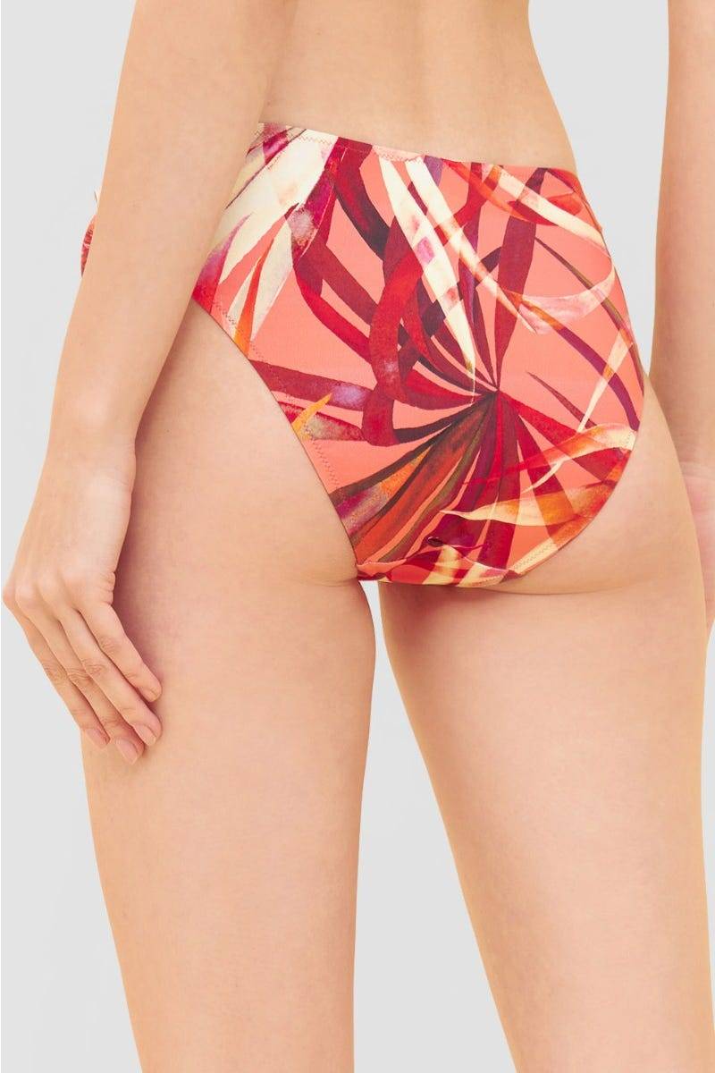 Rösch Bikini-Hose im bunten Blätter-Druck Binde-Bänder recyceltes Polyamid/Elasthan Begrenzt auf 3 Tage
