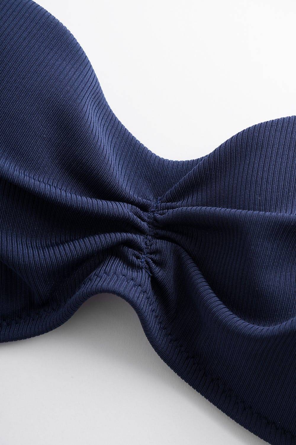 Rösch Bikini Oberteil mit Streifen-Details Ripp überkreuzt recyceltes Polyester/Elasthan Günstig kaufen