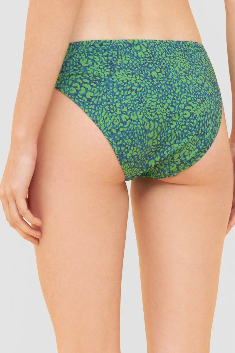 Rösch Bikini-Hose im Leo-Druck Grün Klassisch recyceltes Polyamid/Elasthan Black Friday