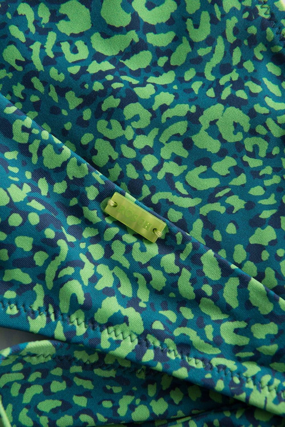Rösch Bikini-Hose mit Schleifen Leo-Druck Grün Klassisch recyceltes Polyamid/Elasthan Cyber Monday