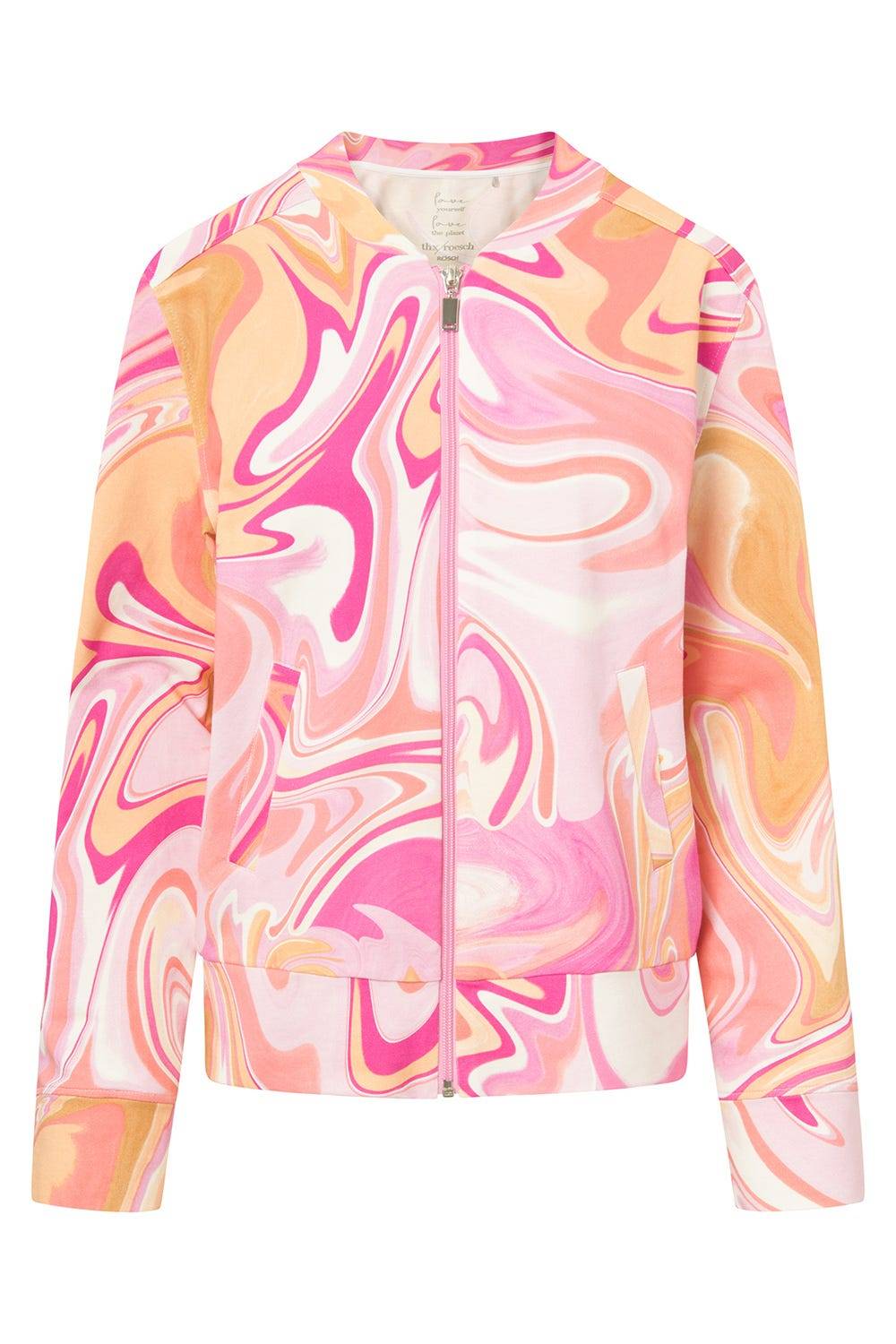 Rösch Sweatjacke im Batikdruck Baumwolle/Elasthan Valentinstagsangebot