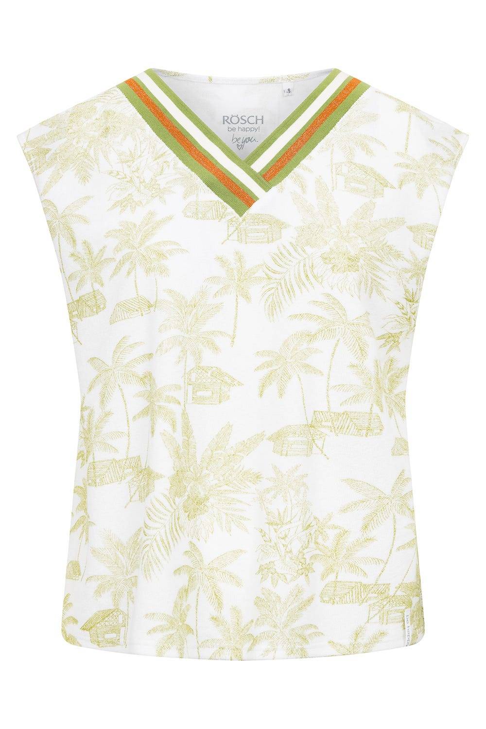 Rösch Frottee-Shirt im Palmenprint Baumwolle/Polyester Heißer Verkauf
