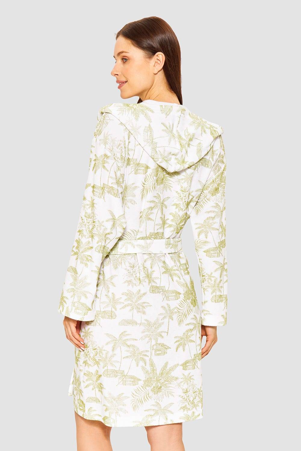 Rösch Frottee-Mantel im Palmenprint Baumwolle/Polyester Neueste Mode