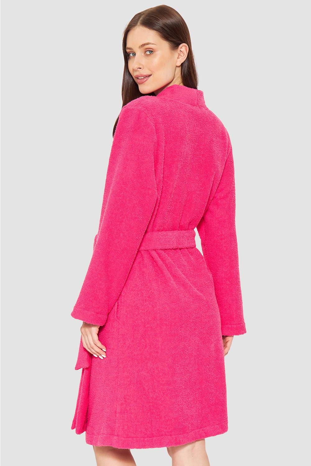 Rösch Bademantel aus Frottee Pink Baumwolle/Polyester Online Outlet