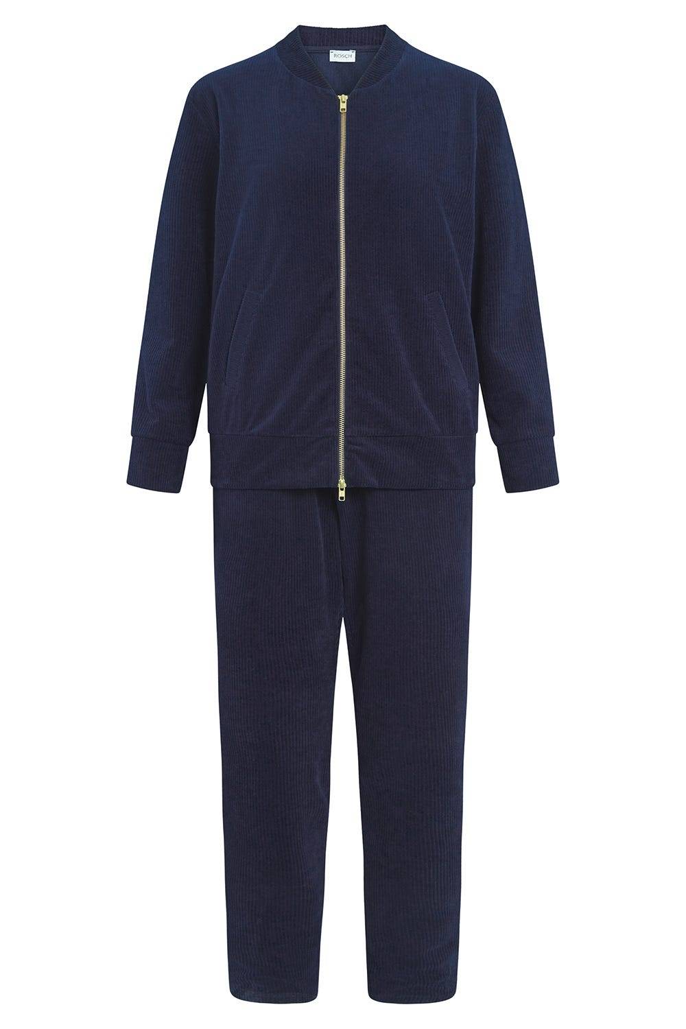 Rösch Hausanzug in Nachtblau aus Cord Baumwolle/Polyester Blitzangebot