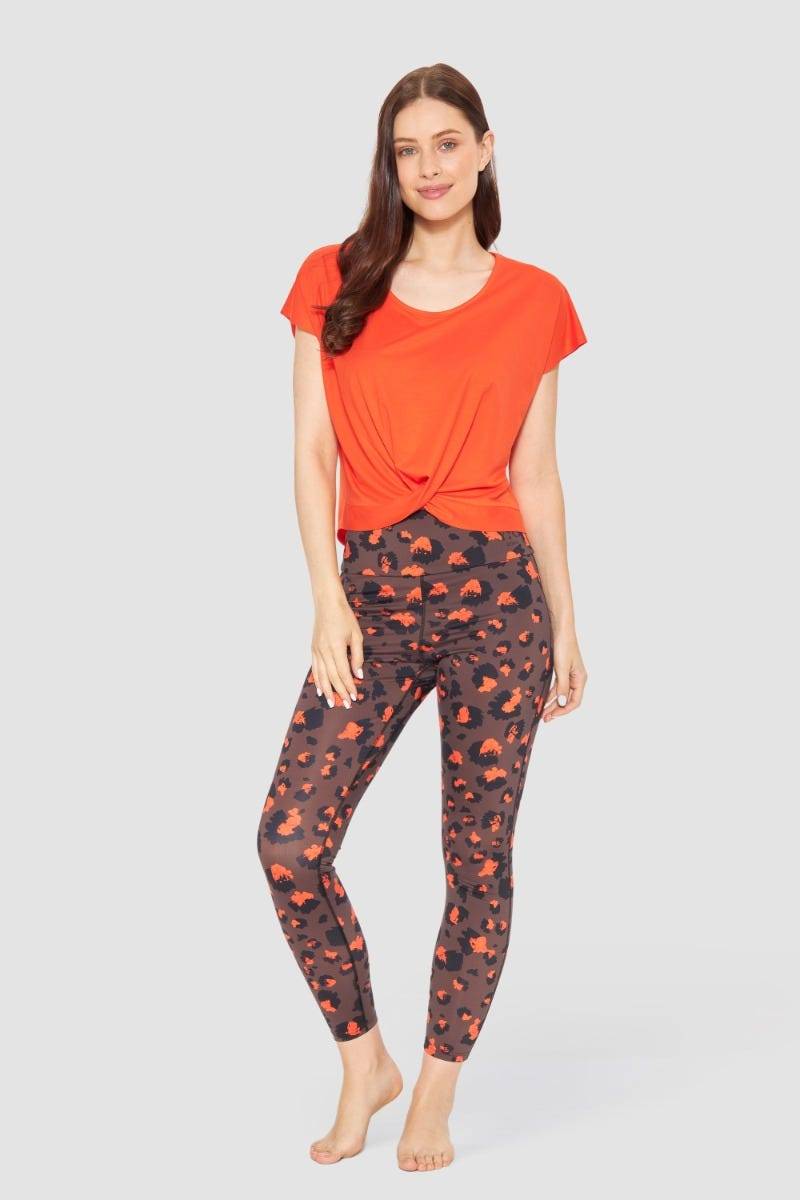 Rösch Y.U Yoga Shirt mit Knoten Orange Sport Mix &amp; Match Baumwolle/ Elasthan Saisonale Angebote