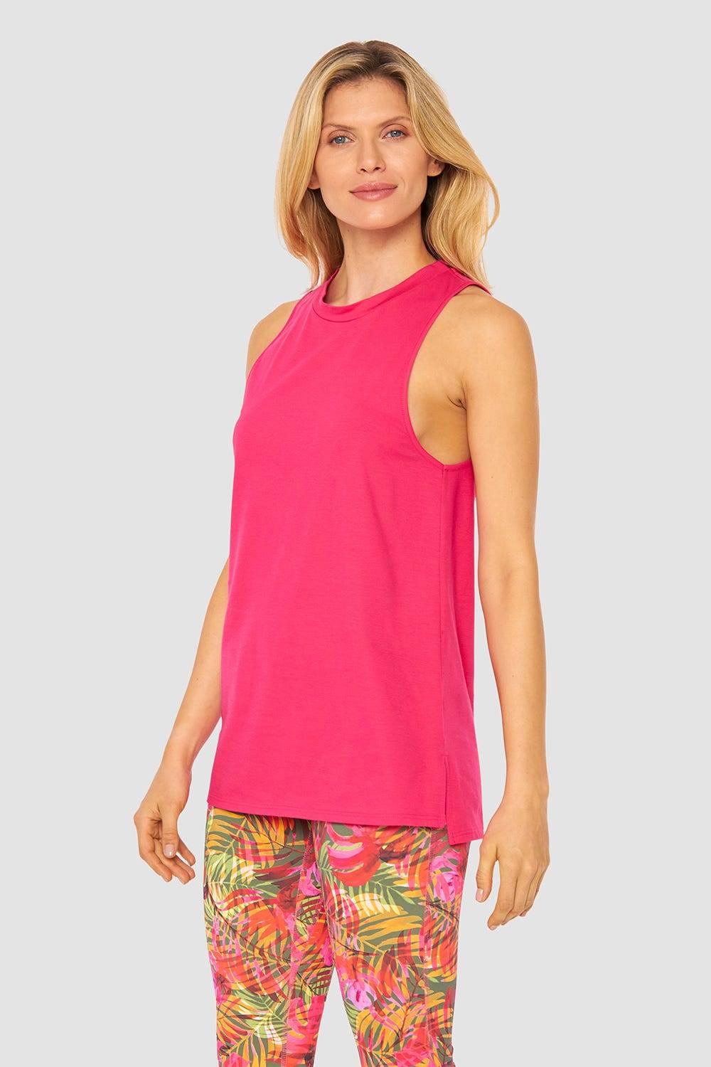 Rösch Y.U Yoga Top mit Schriftzug „just breathe“ Loungewear Sport Mix & Match Baumwolle/ Elasthan