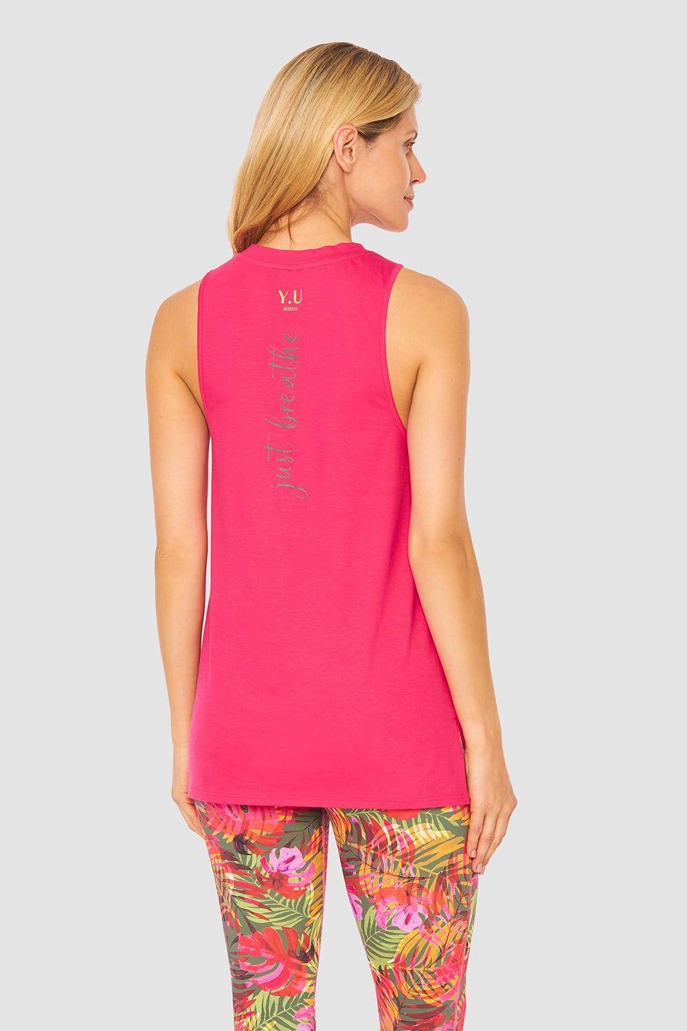 Rösch Y.U Yoga Top mit Schriftzug „just breathe“ Loungewear Sport Mix &amp; Match Baumwolle/ Elasthan Riesige Ersparnisse