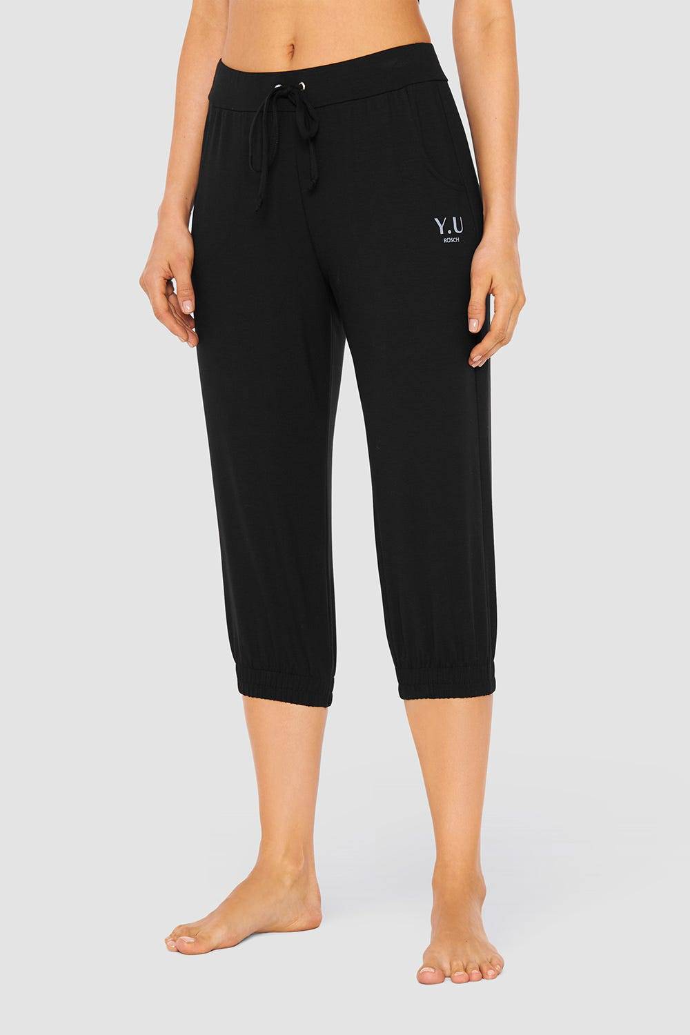 Rösch Y.U Yoga 3/4-Hose mit Taschen Loungewear Sport Mix & Match Materialmix