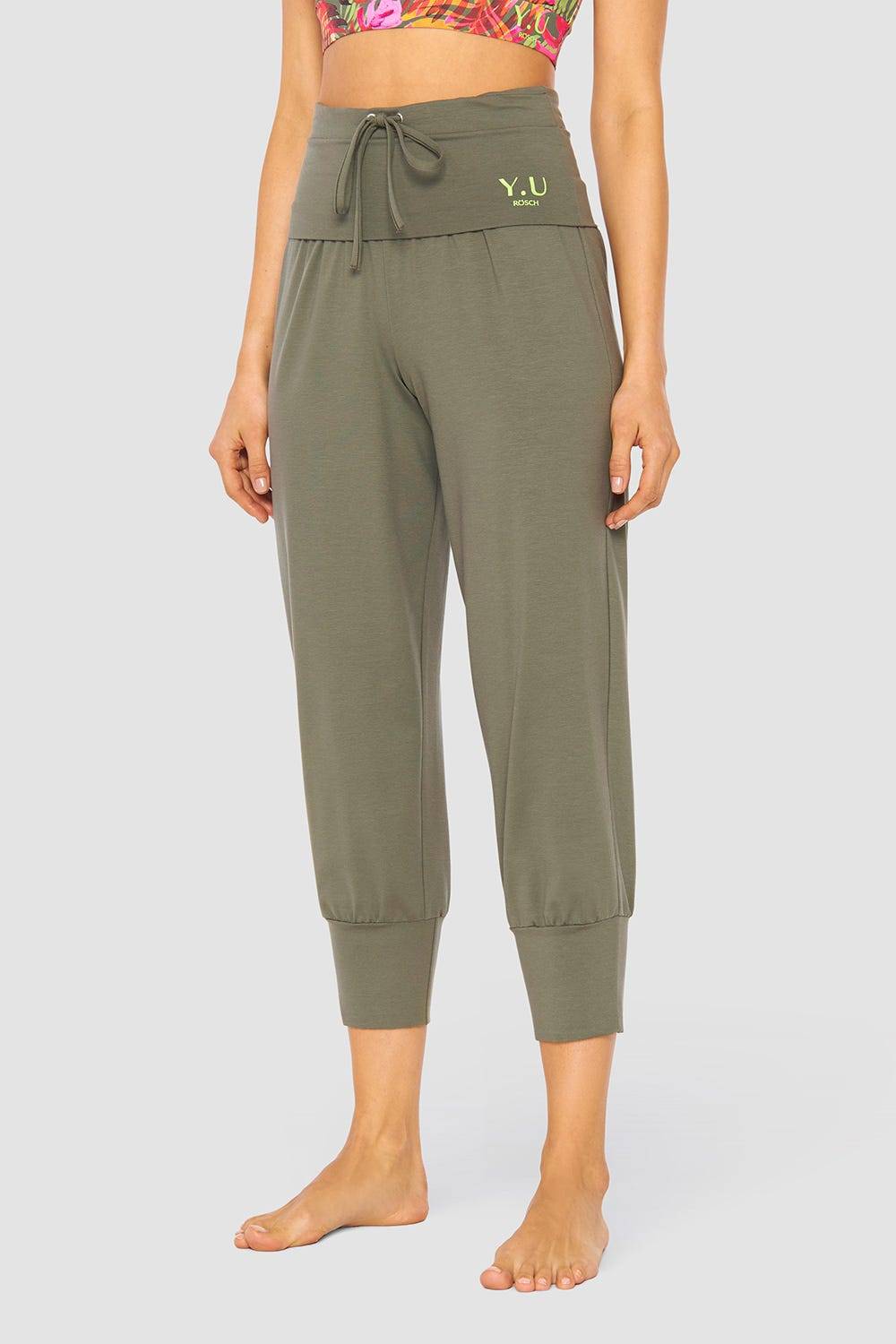 Rösch Y.U Yoga 7/8-Hose im Harem-Stil Loungewear Sport Mix & Match Materialmix