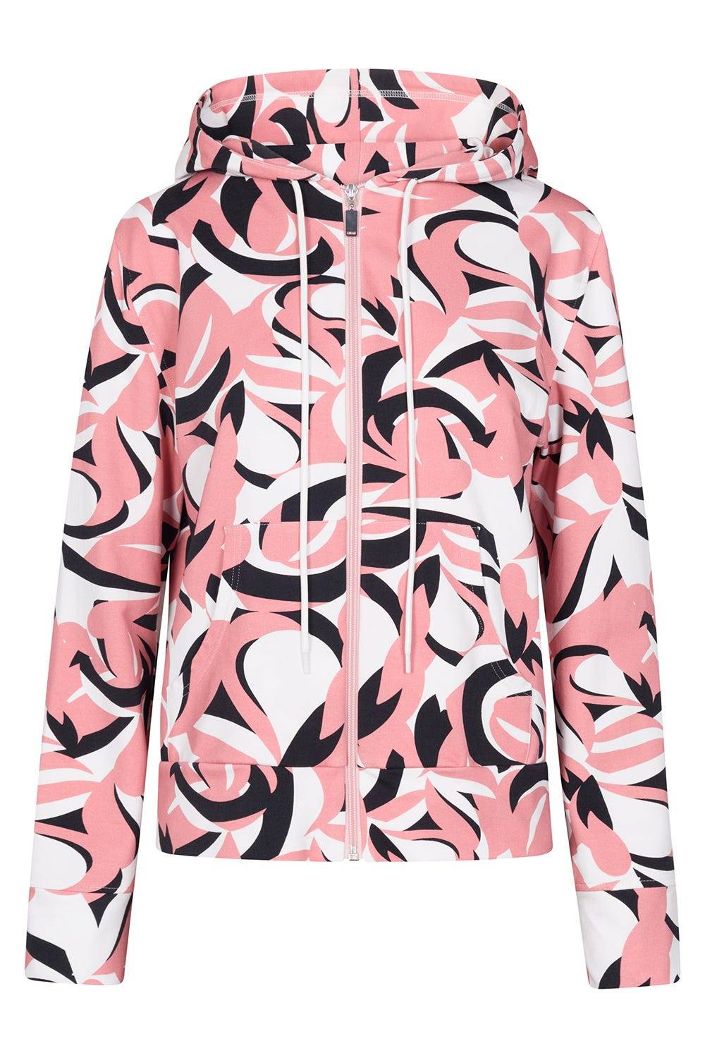 Rösch Sweatjacke im grafischen Druck Kapuze Baumwolle/Elasthan Zeitbegrenzte Promotion