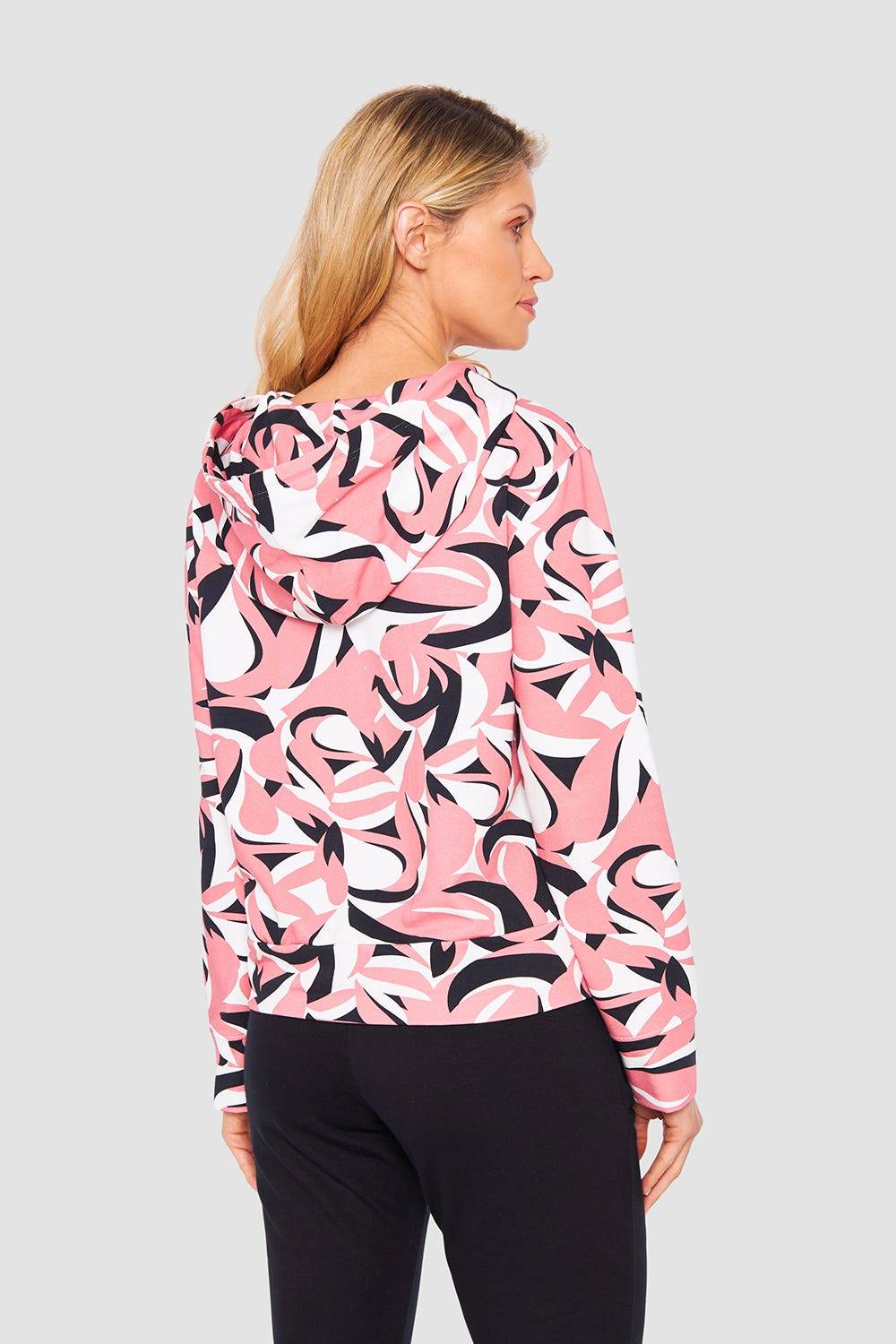 Rösch Sweatjacke im grafischen Druck Kapuze Baumwolle/Elasthan Zeitbegrenzte Promotion