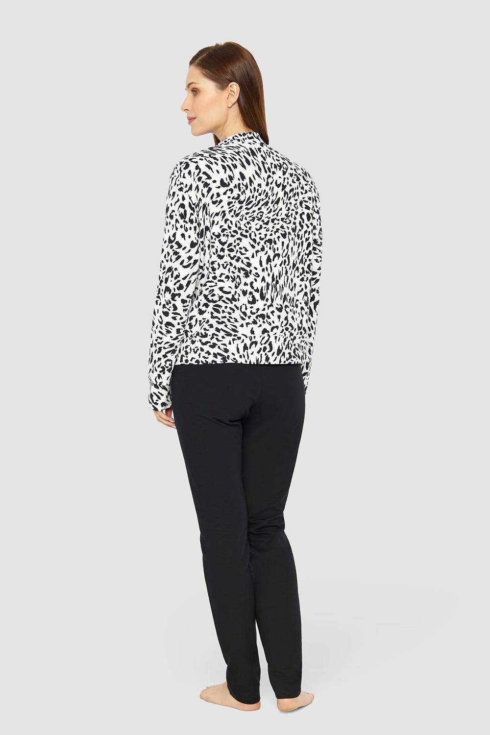 Rösch Sweatjacke im Leo-Muster Baumwolle/Elasthan Bis zu 50% Rabatt
