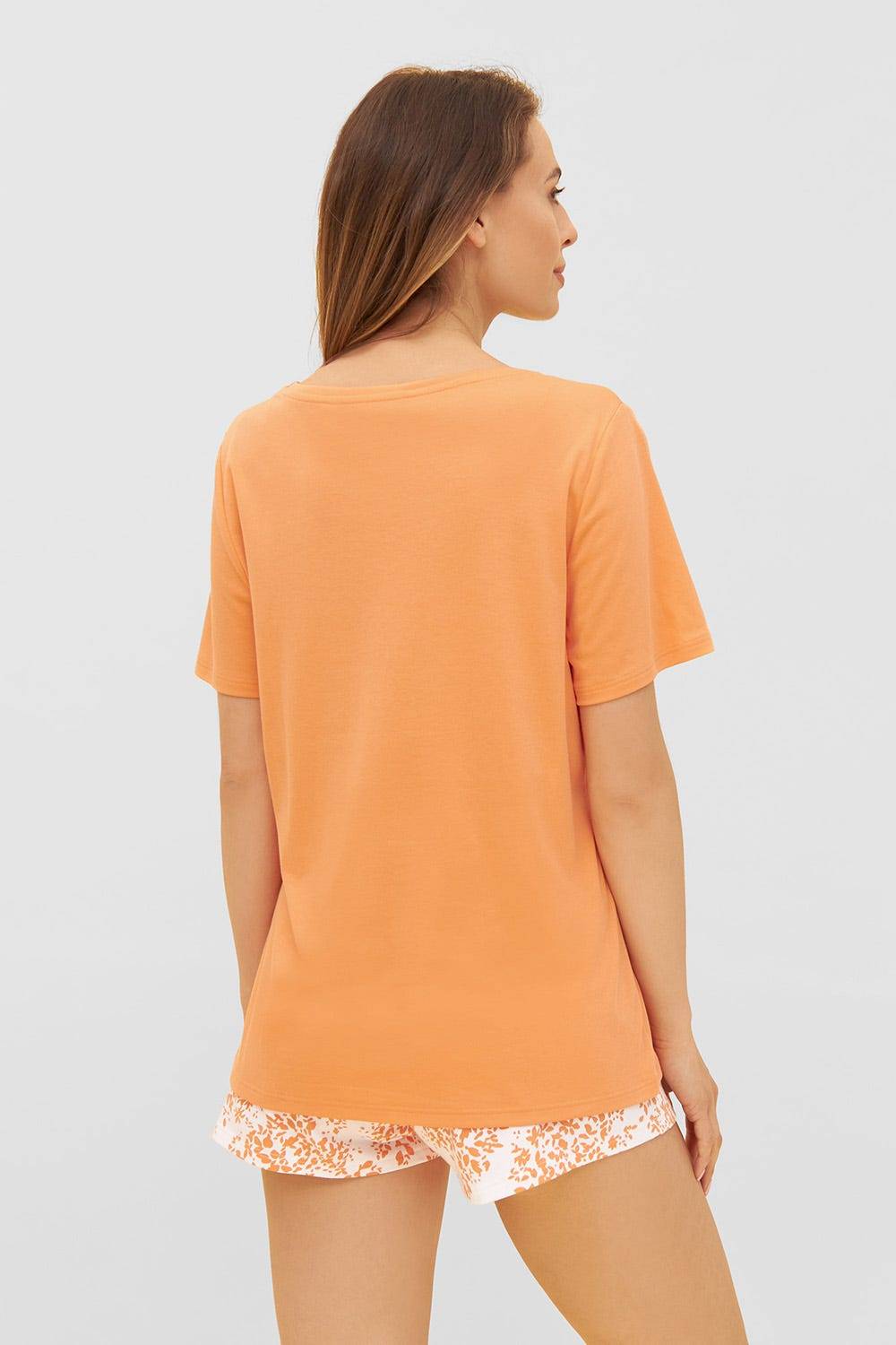 Rösch T-Shirt mit Motivdruck Orange Basic Mix &amp; Match 100% Baumwolle 50% Rabatt für begrenzte Zeit
