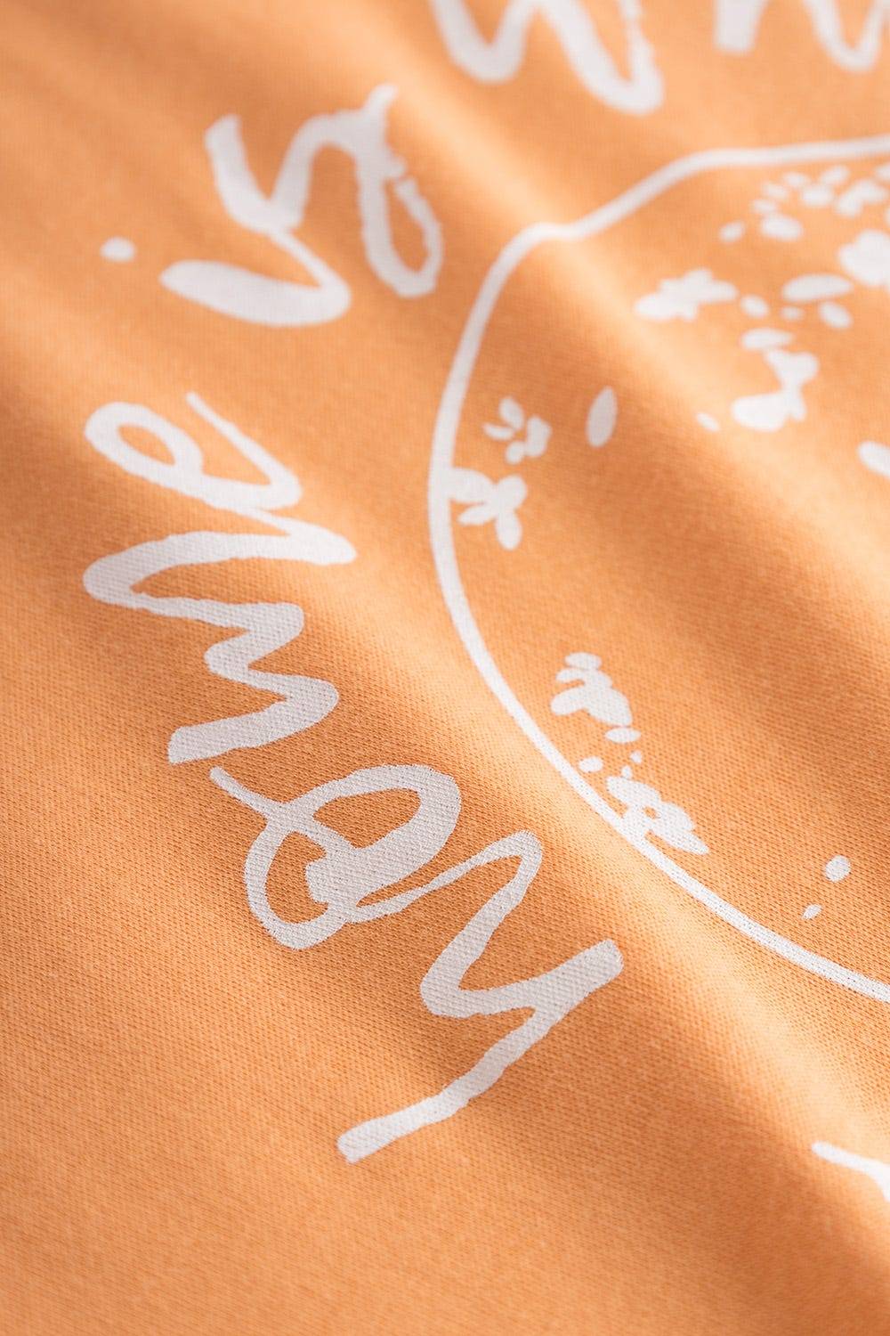 Rösch T-Shirt mit Motivdruck Orange Basic Mix &amp; Match 100% Baumwolle 50% Rabatt für begrenzte Zeit