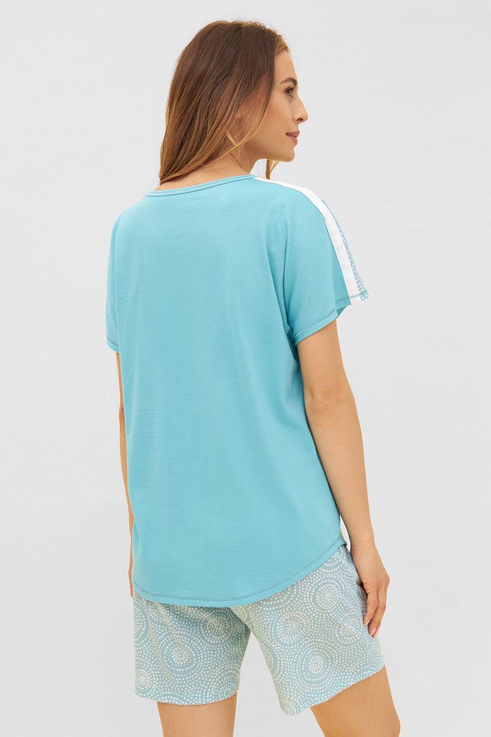 Rösch T-Shirt mit Einsätzen im Punkte-Druck Rundhals Baumwolle/Modal Angebote