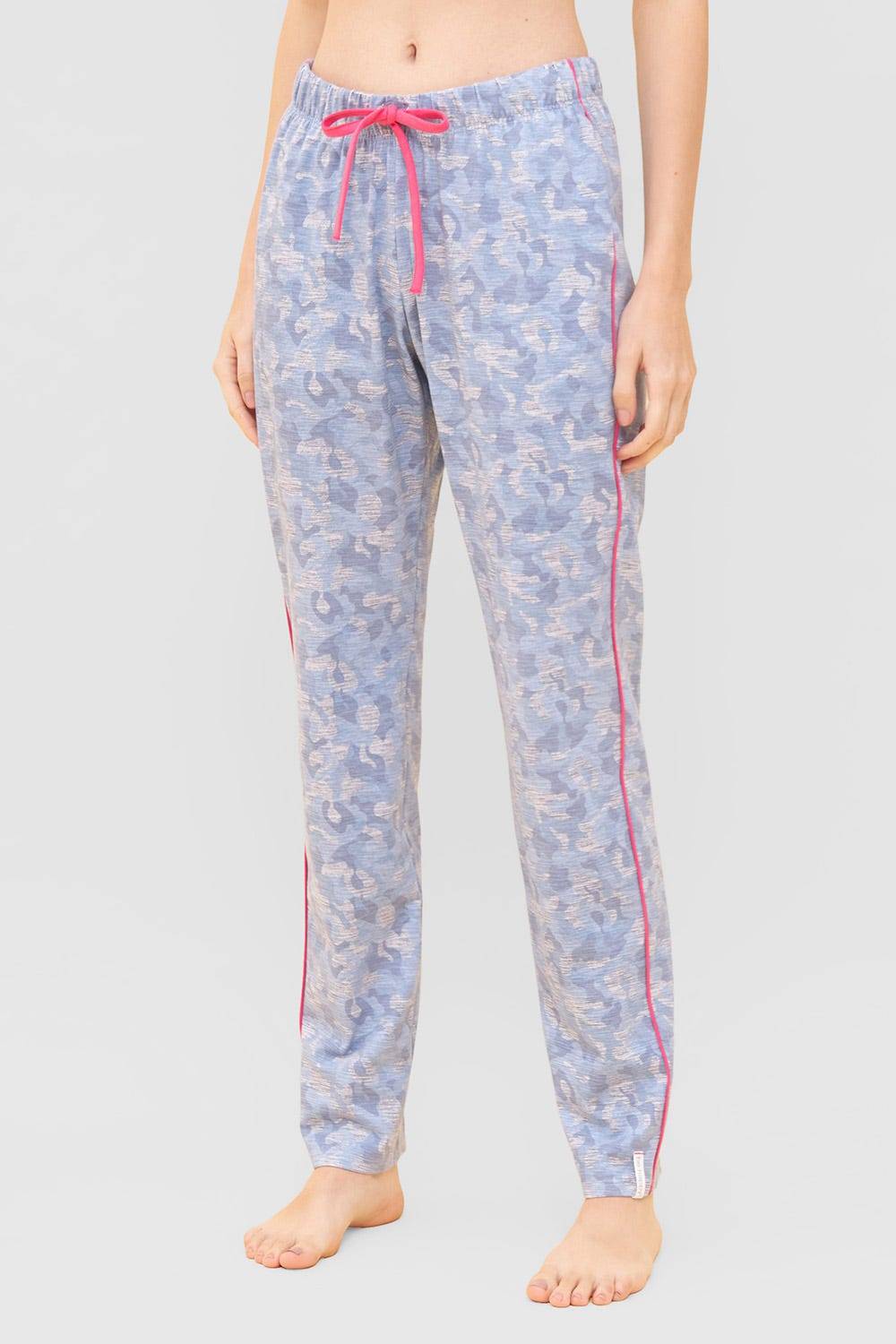 Rösch Hose im blauen Camouflage-Druck Kontrast-Streifen Mix &amp; Match Baumwolle/Elasthan im Angebot