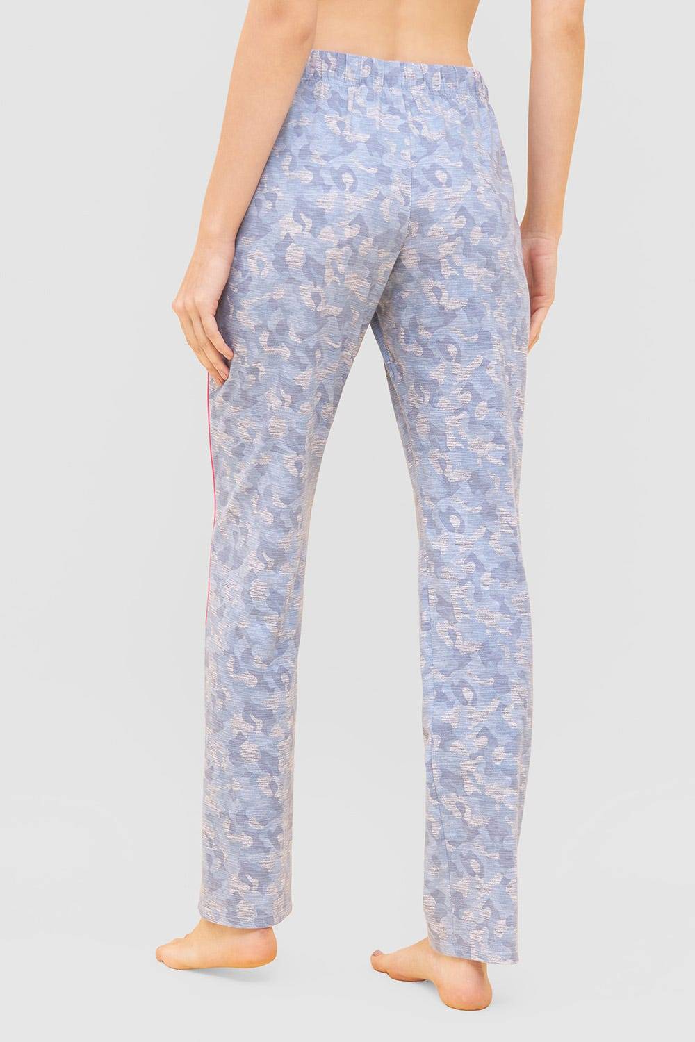Rösch Hose im blauen Camouflage-Druck Kontrast-Streifen Mix &amp; Match Baumwolle/Elasthan im Angebot