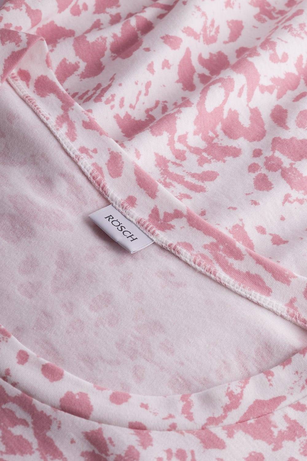 Rösch Pyjama im rosa Druck-Mix angerauht kuschelig 100% Baumwolle Günstiger Verkauf