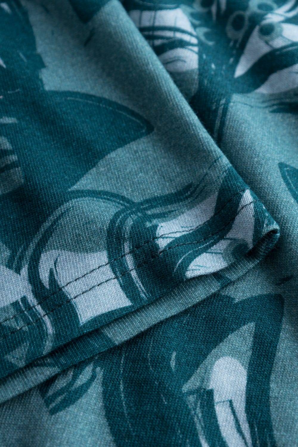 Rösch Nachtkleid im Blumenmuster Petrol 100% Baumwolle Kostenloser Versand
