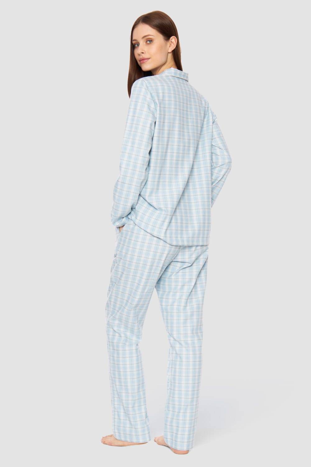 Rösch Pyjama im Herrenhemdstil Flanell 100% Baumwolle Günstig kaufen