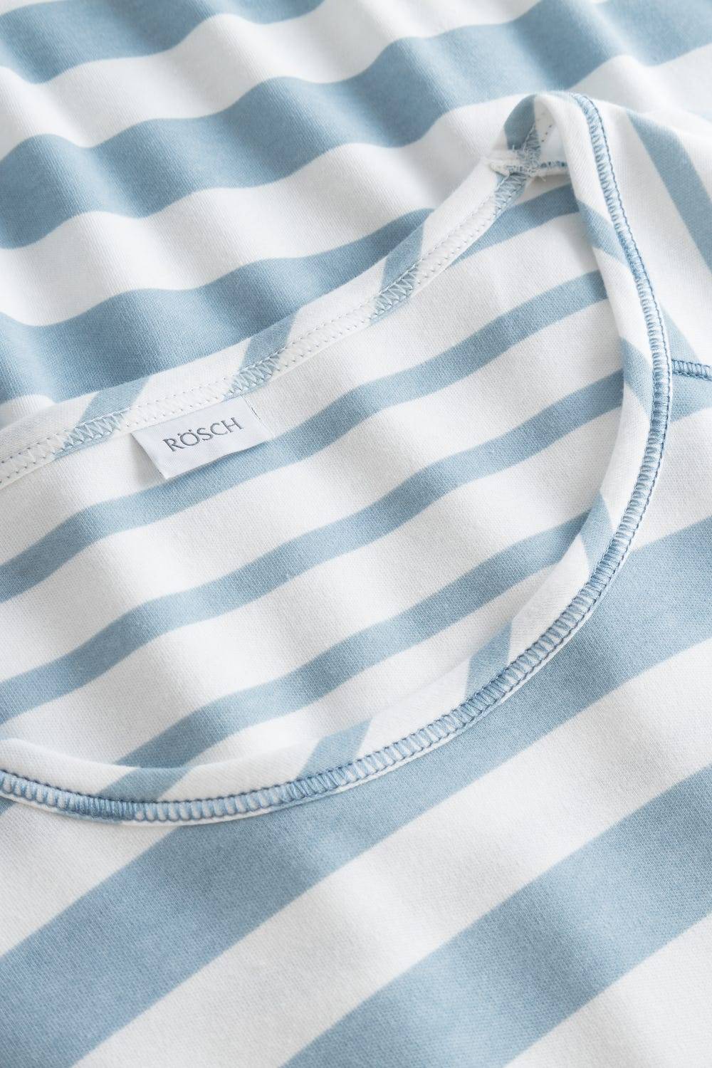 Rösch Pyjama im Ringel-Mustermix angerauht Hellblau 100% Baumwolle Flash Sale