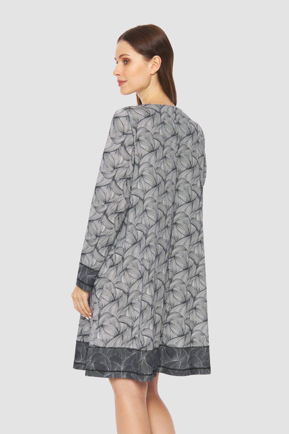 Rösch Nachtkleid im Mustermix A-Linie Baumwolle/Modal Große Größen bis 54 Begrenztes Angebot