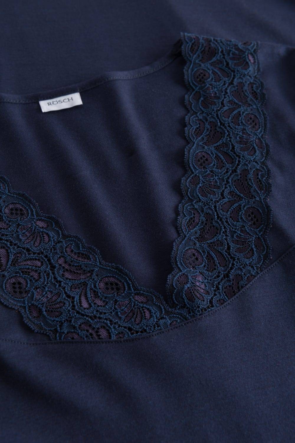 Rösch Nachthemd mit Spitzendetails Dunkelblau Baumwolle/Modal Online Shopping