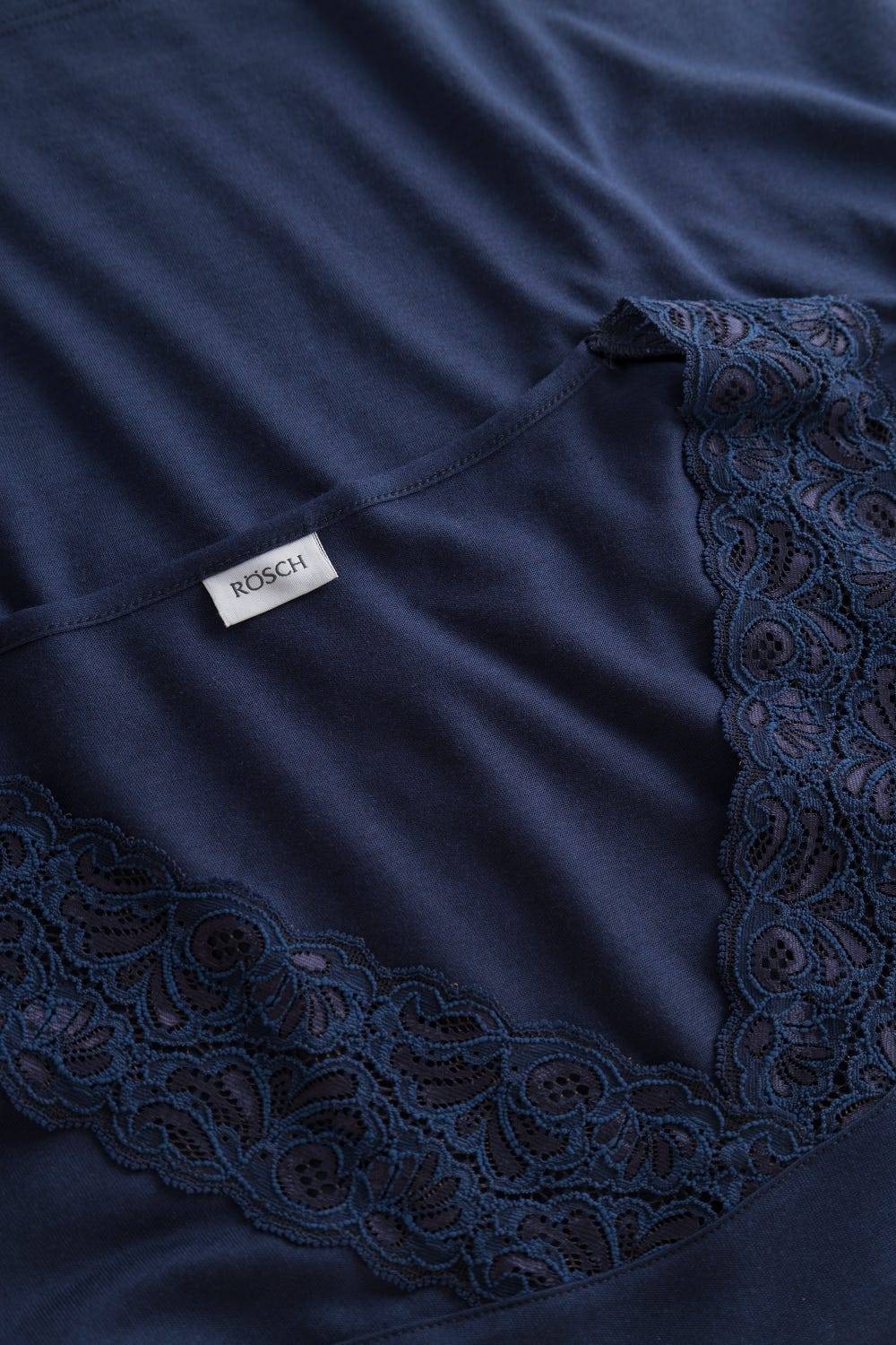 Rösch Pyjama mit Spitzendetails Dunkelblau Baumwolle/Modal Exklusivangebot