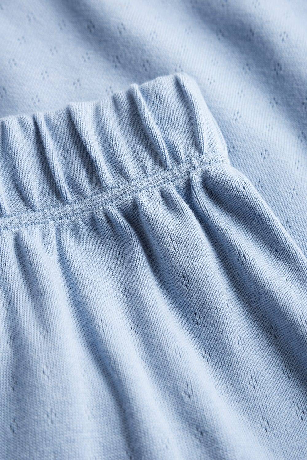 Rösch Pyjama-Hose aus Ajour Feinstrick Hellblau Mix &amp; Match 100% Baumwolle Black Friday