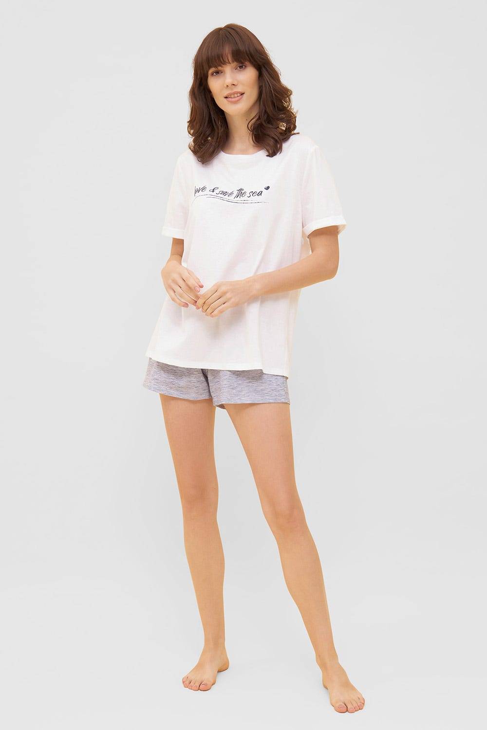 Rösch T-Shirt mit Schriftzug &quot;love &amp; save the sea&quot; Mix &amp; Match 100% Bio-Baumwolle Cyber Monday