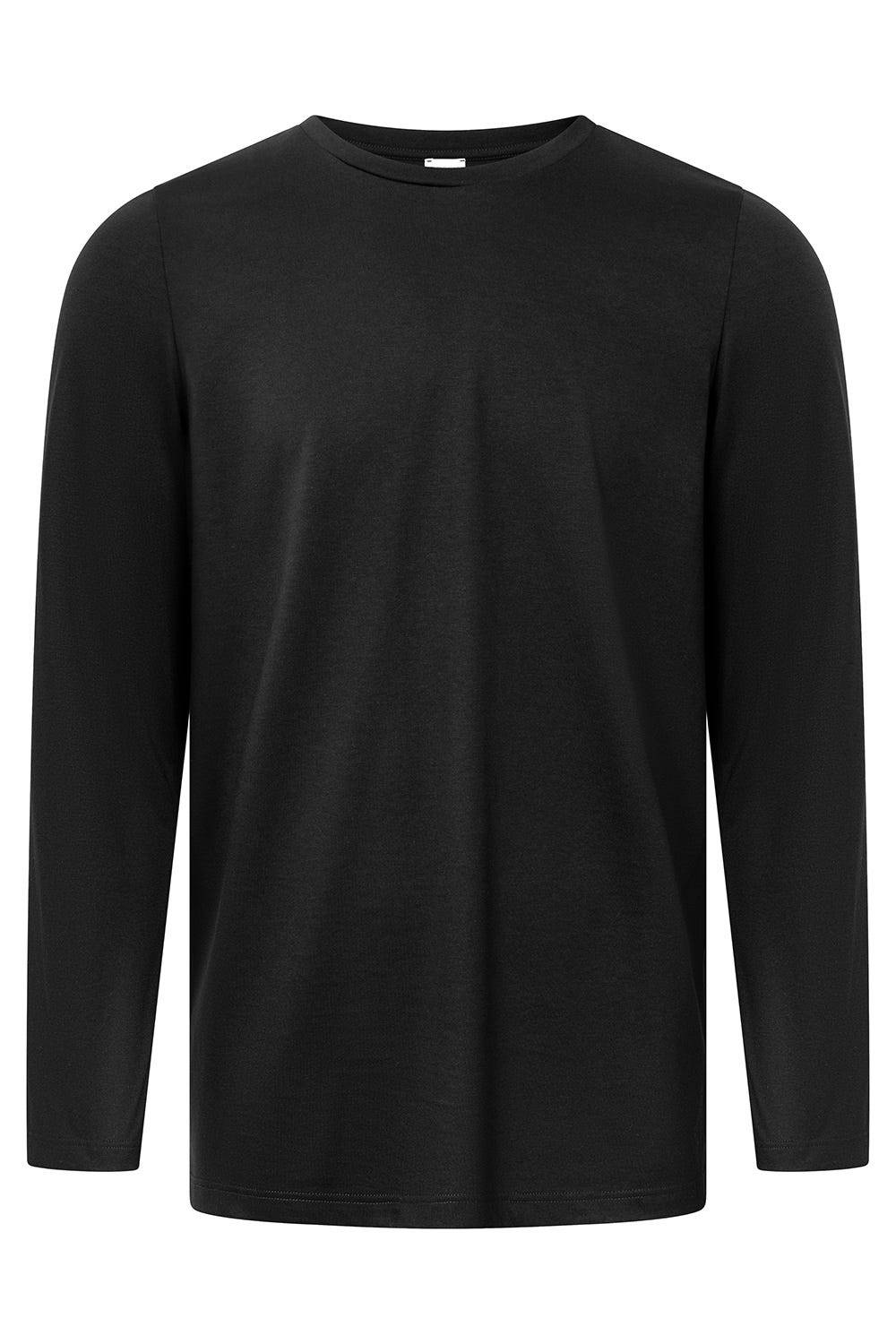 Rösch Herren Basic T-Shirt Langarm mit Rundhals Klassisch Baumwolle/Elasthan Zeitlich begrenztes Angebot