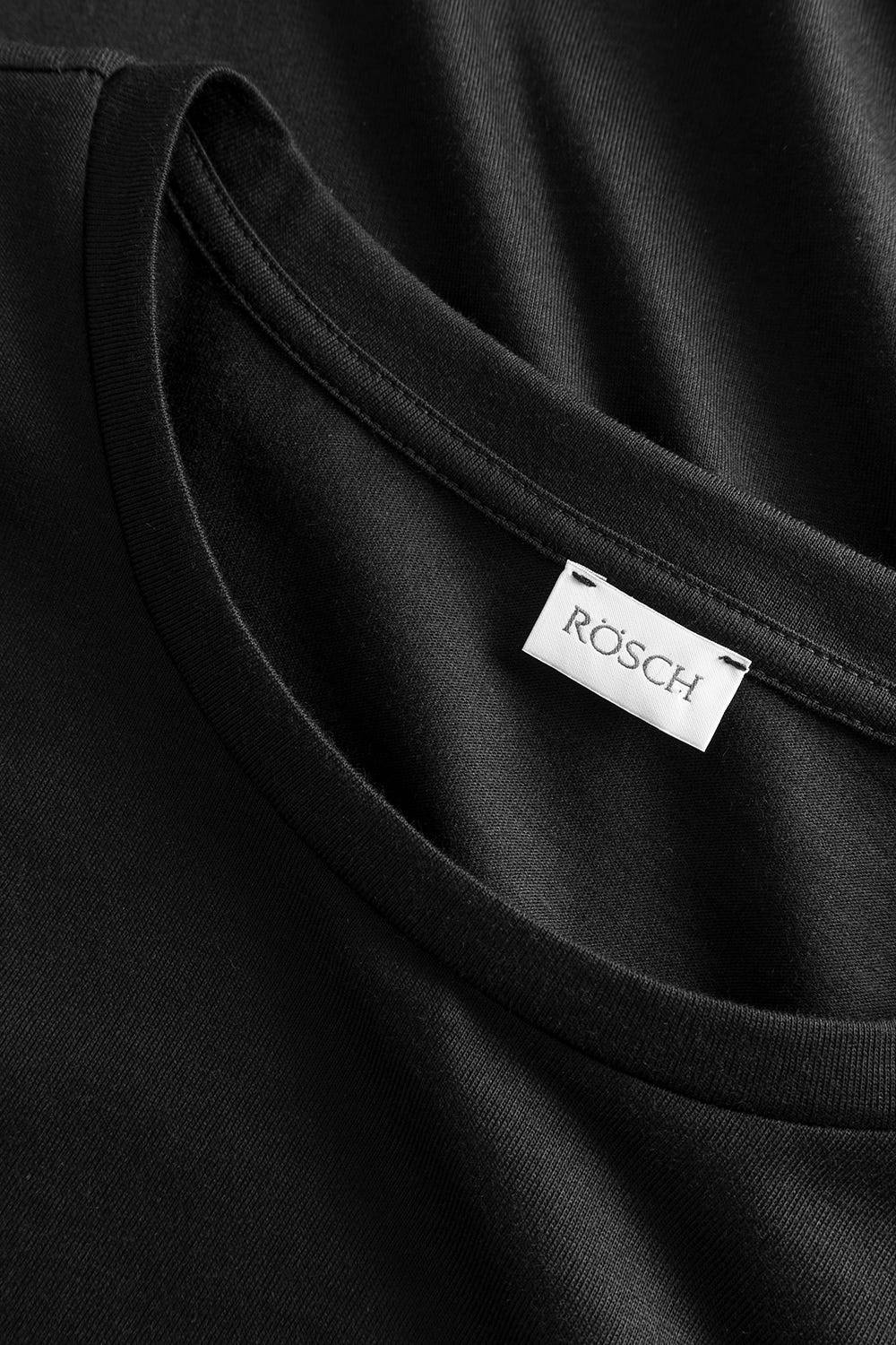 Rösch Herren Basic T-Shirt Langarm mit Rundhals Klassisch Baumwolle/Elasthan Zeitlich begrenztes Angebot