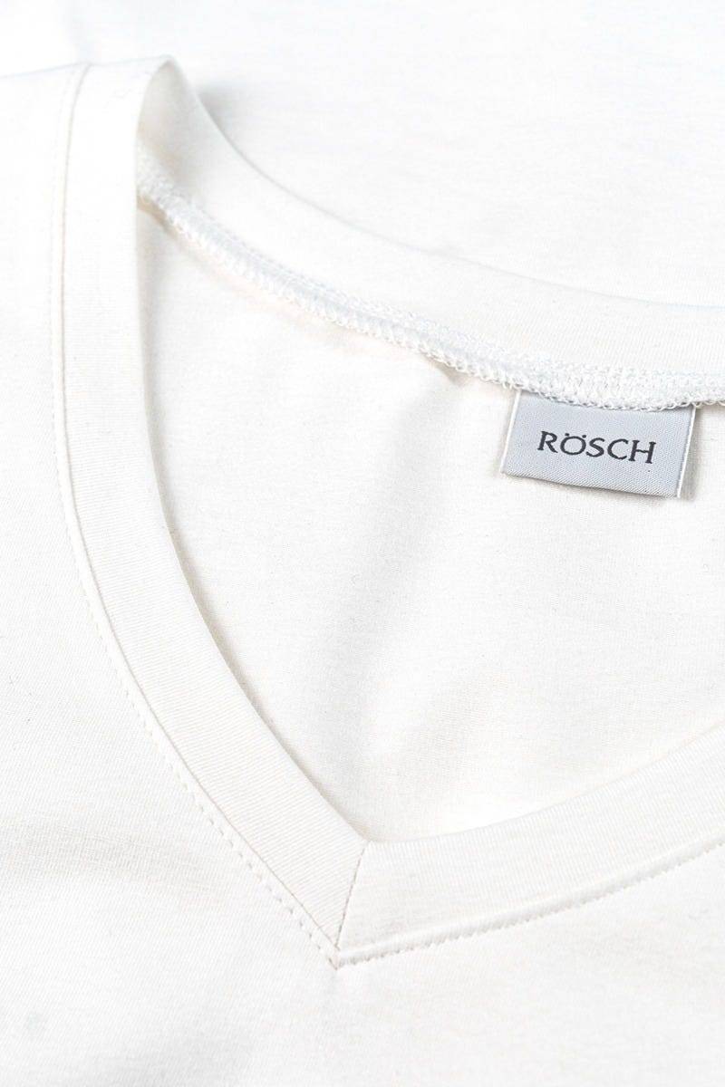 Rösch Herren Basic T-Shirt mit V-Ausschnitt Klassisch Baumwolle/Elasthan Exklusive Angebote