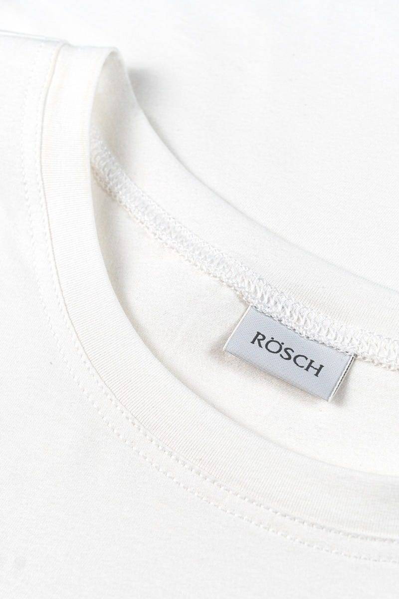 Rösch Herren Basic T-Shirt mit Rundhals Klassisch Baumwolle/Elasthan Blitzangebot
