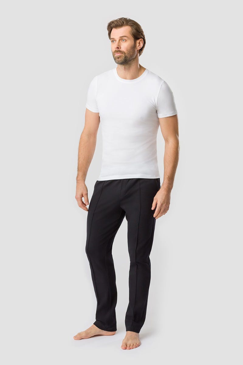 Rösch Herren Loungehose mit Biese Jogginghose Lässig Materialmix Räumungsverkauf