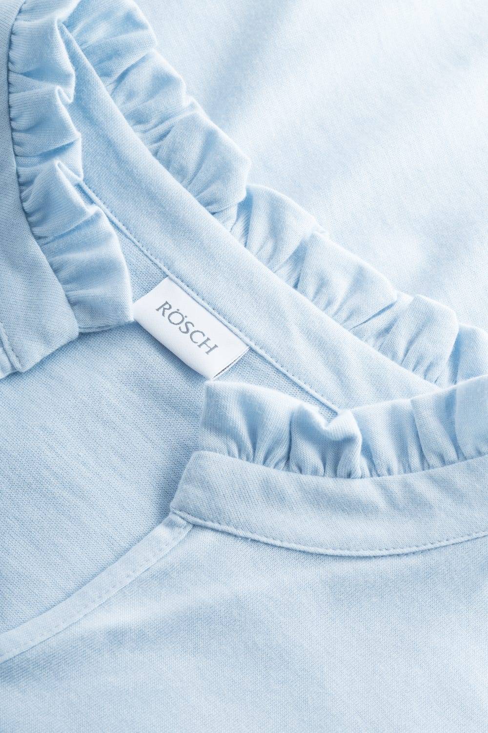 Rösch Pyjama mit Rüschen-Stehkragen Baumwolle/Modal Sonderangebote