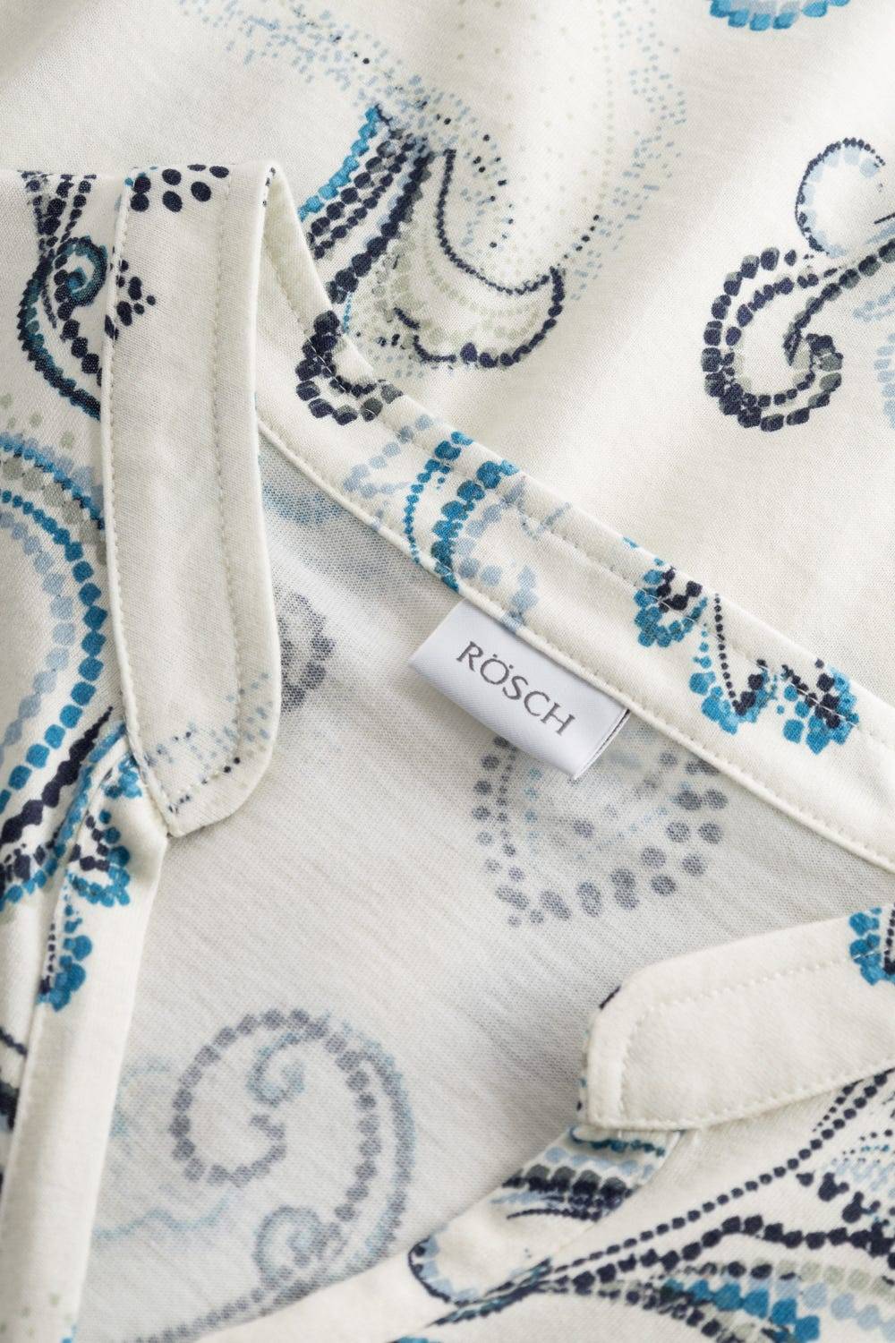 Rösch Pyjama mit Paisleydruck Hellblau Baumwolle/Modal Wochenangebot