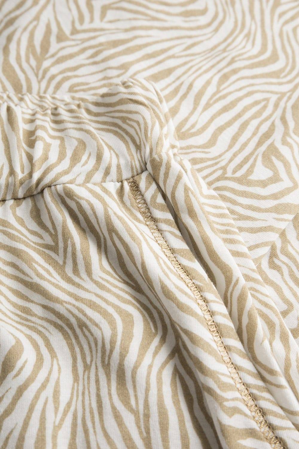 Rösch Hose im Zebra-Druck Beige Paspel Ziernähte Mix &amp; Match Baumwolle/Modal Letzte 3 Tage
