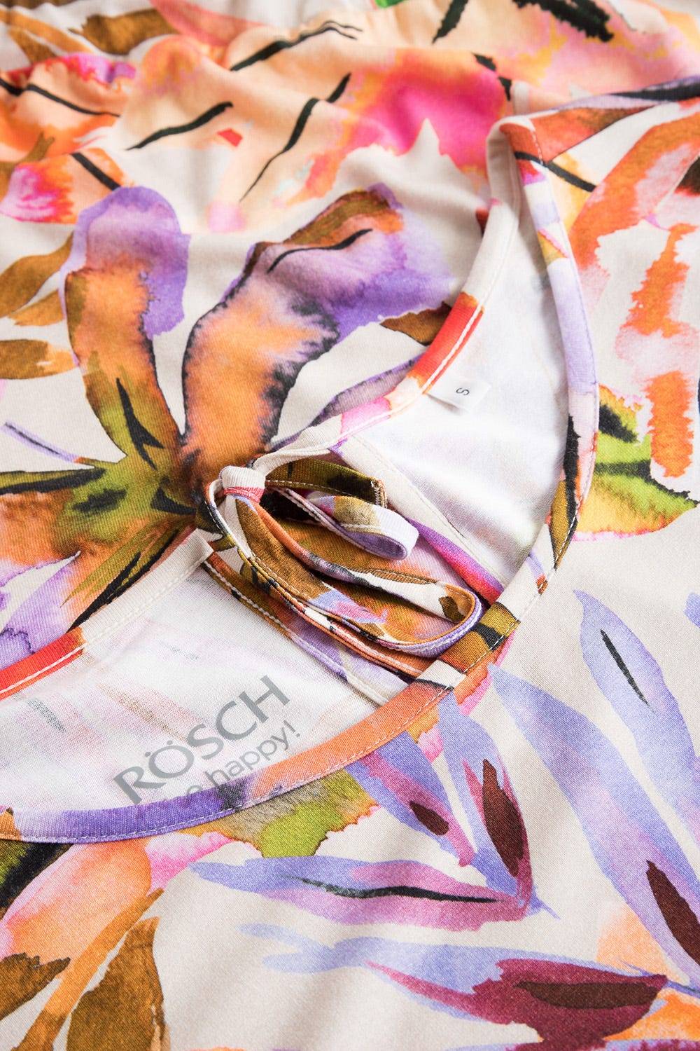 Rösch Jumpsuit im fröhlichen Blätter-Druck Bunt Shorts Sommer Viskose/Elasthan Zeitbegrenzte Promotion