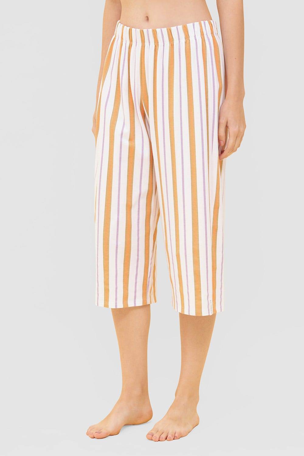Rösch 3/4-Hose im Streifen-Design Culotte Sommer Baumwolle/Elasthan