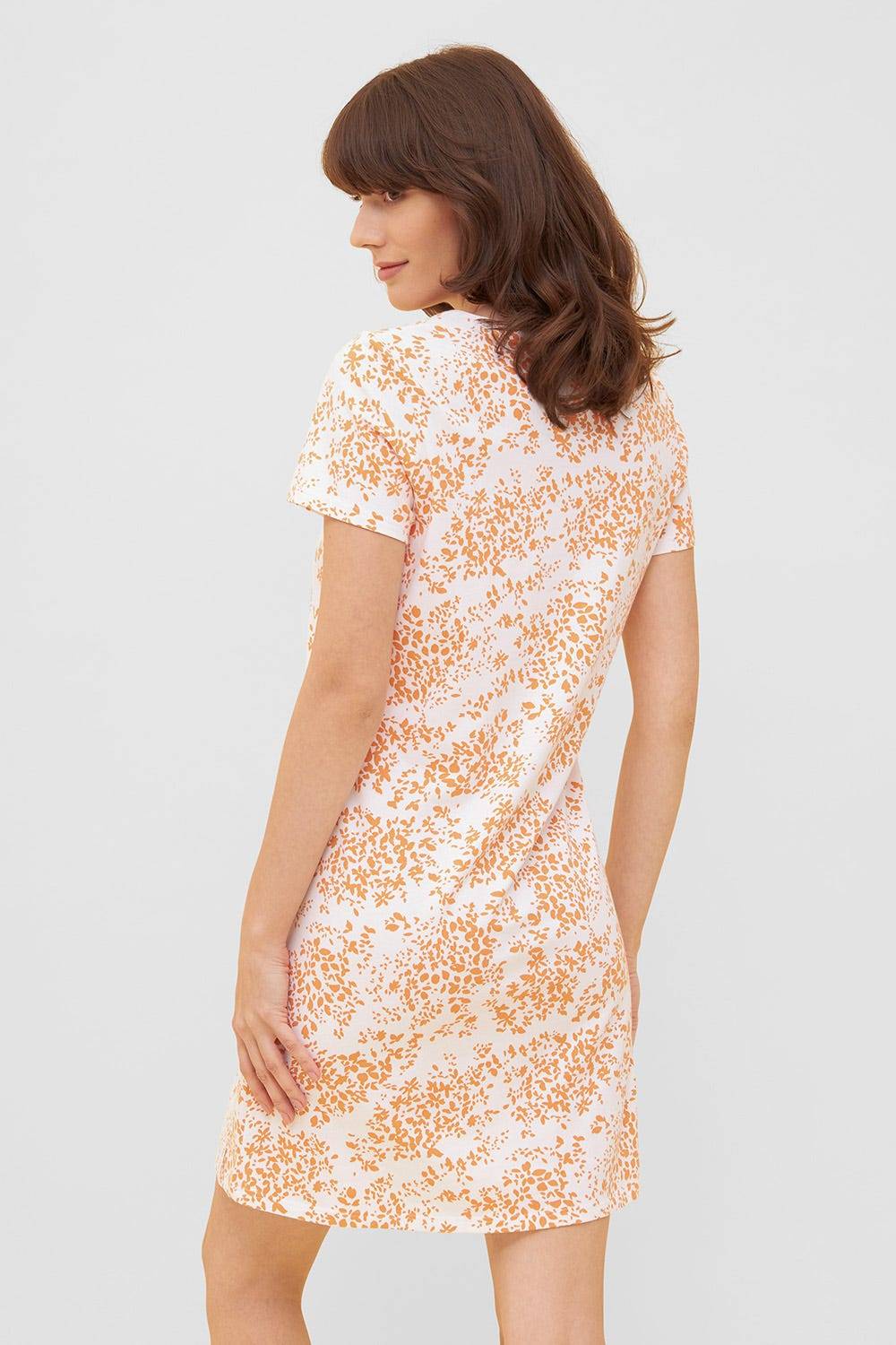 Rösch Nachthemd im Blümchen-Design Orange Baumwolle/Elasthan Sonderangebot der Fabrik